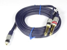 Kabel JACK 3.5 (ż) - 2x 6.3 wtyk mono MK72 VITALCO 3m