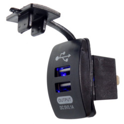 Ładowarka USB 12-24V /5V 3.1A BLUE