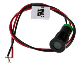 Lampka kontrolna do montażu panelowego 2V dc, zielona 8mm LED Wyprowadzenia RS PRO