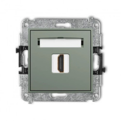 MINI Mechanizm gniazda pojedynczego HDMI 2.1, 8K szałwiowy 61MHDMI-5