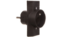 Rozgałęźnik Wtyczkowy 1-Gniazdo Z/U + 2-Gniazda B/U Euro Czarny R-21-2