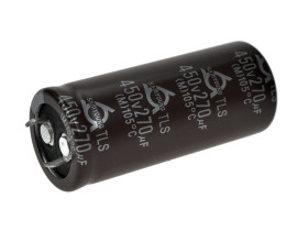 Kondensator; SNAP-IN; elektrolityczny; 270uF; 450V; TLS; TLS450VS270M; 20%; fi 22x50mm; 10mm; przewlekany (THT); luzem; -25...+1