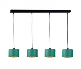 Lampa wisząca nowoczesna abażur 4xE27 FLOW GREEN