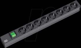 333.505 Power strip, 8 x Type F - CEE 7/3, black