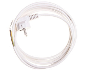 Przewód przyłączeniowy W-2 3x1,0 mm2 biały z wtyczką kątową 3m 51.925