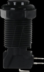 BUTTON-BLACK Arcade Button with microswitch (momentary), black