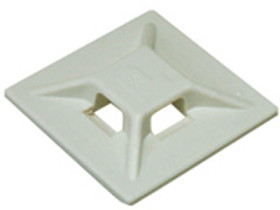 Mounting base, ABS, white, (L x W x H) 19.1 x 19.1 x 4.6 mm, ABMM-D