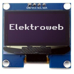 Wyświetlacz OLED 128x64 1.3" cala biały zlutowany I2C