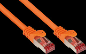 8060-003O Patch cable Cat.6, S/FTP PiMF, 250 MHz, orange, 0.25m