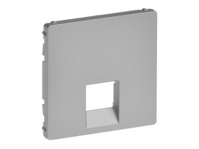 VALENA LIFE Plakietka gniazda 1 x RJ 45 kat.6a UTP aluminium 755412 LEGRAND