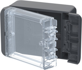 PC enclosure, (L x W x H) 113 x 80 x 60 mm, graphite gray (RAL 7024), IP66, 96022124