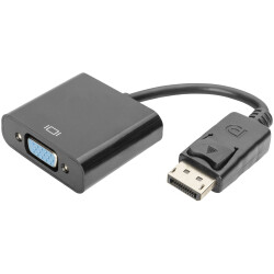 Digitus AK-340410-001-S DisplayPort to VGA Adapter 1080p 60Hz 15 cm Black