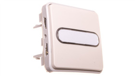 Plexo55 Przycisk Przełączny Z Podświetleniem I Etykietą 10A 250V Biały/Ecru...