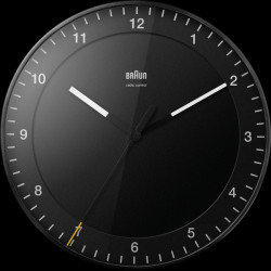 BC17B-DCF Radio controlled wall clock, black