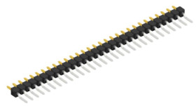 Pin header, 30 pole, pitch 2.54 mm, straight, black, SL12SMD03130S