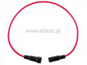 Oprawka bezp, 5x20mm czarna z przewodami - gniazdo