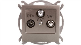 As Gniazdo Antenowe Rtv-Sat-Sat Satyna Light Gpa-G2s/M/45