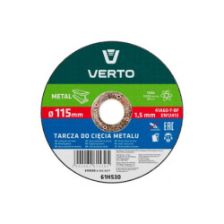 VERTO Tarcza tnąca do metalu 115 x 1.5 x 22 61H530