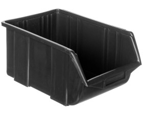 Pojemnik magazynowy plastikowy 36x22,5x16,5cm czarny 79R184
