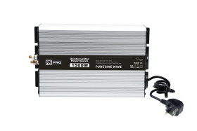 Przetwornica DC-AC 24V dc / 230V ac moc wyjściowa 1500W RS PRO 6.52A Montaż w obudowie 92