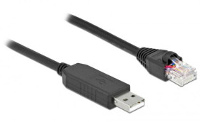 Delock Adapter USB-a na RJ45 USB 2.0 Złącze męskie USB-A, Złącze męskie RJ45 0.50 m czarny 64159
