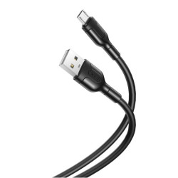 Kabel USB-microUSB 1m 2,1A czarny NB212 XO
