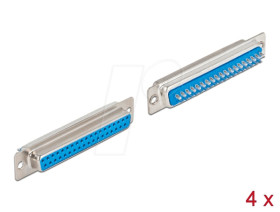 66715 D-Sub 37 Pin Buchse Metall, Lötversion, 4 Stück