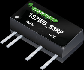 1S7WB_2412S3RP DC/DC converter, 1 W, 12 V, SIL 7