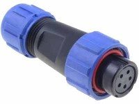 SPP1310-5GW Gniazdo 5 pin na kabel (4-6.5mm) okrągły, zakręcany, wodoodporny - gwint wewnętrzny
