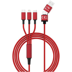 Smrter SMRTER_HYDRA_ULT_RD 2348021 USB Cable Assemblies Red Durable 1m