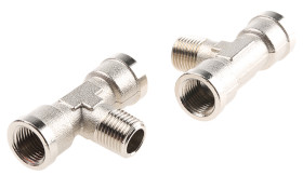 Złączka pneumatyczna G 1/8 żeńskie G 1/8 żeńskie Legris Adapter gwintowany teowy R 1/8 męskie