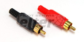 Wtyk cinch/RCA plastikowy złocony