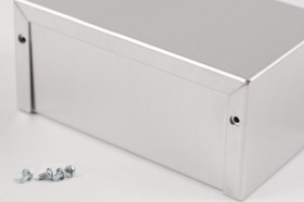 Aluminum enclosure, (L x W x H) 127 x 76 x 56 mm, natural, IP32, 1411NU
