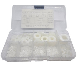 Zestaw podkładek plasikowych Białe M2-M10, 500 Sztuk