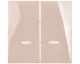 Simon 54 Klawisz podwójny do SW6/2XLM, SW7/2XM i SW6P1M z podświetleniem kremowy DKW9L/41