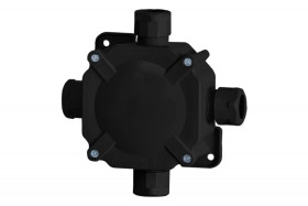 Puszka hermetyczna 27P z zaciskiem - czarna IP67