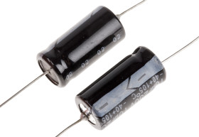 Kondensator 10μF 250V dc Osiowy, Otwór przelotowy RS PRO 10 (Dia.) x 21mm