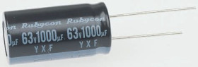 Kondensator 330μF 25V dc Radialny, Otwór przelotowy Rubycon roztaw: 5mm 10 (Dia.) x 12.5mm