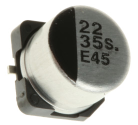 Kondensator 22μF 35V dc SMD Panasonic 6.3 (Dia.) x 5.4mm