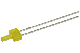 Dioda LED; L-13YD; 2mm; żółty; Światłość: 8mcd; 70°; żółta; dyfuzyjna; 2,1V; 30mA; 588nm; płaskie czoło; przewlekany (THT); King