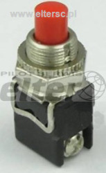 Przeł. przycisk. okrągły ON czerwony