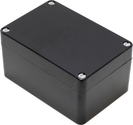 Polyester enclosure, (L x W x H) 110 x 75 x 55 mm, black (RAL 9005), IP66, 1590ZGRP082BK