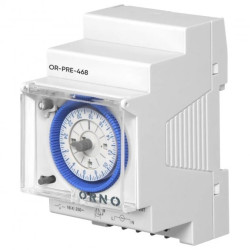 Mechaniczny programator czasowy 3 modułowy, 24 godziny, minimum 15 minut, 110-230 VAC, rezerwa 200 godzin,OR-PRE-468