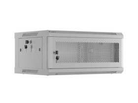 Szafa instalacyjna RACK wisząca 19 4U 600X450 szara drzwi perforowane LANBERG (FLAT PACK) WF01-6404-23S