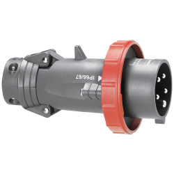 Złącze przemysłowe - zasilające 16A Wtyczka 415 V 3P + N + E Męski Legrand Czerwony IP67