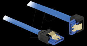 85088 SATA 6 GB/s socket straight > SATA socket, bottom 10 cm blue