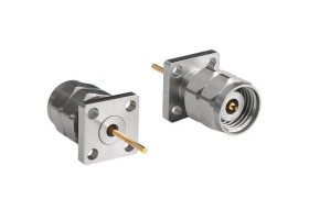 Złącze koncentryczne Montaż na kołnierzu Męski/żeński typ złącza Złącze koncentryczne w okrągłej obudowie Wtykowe