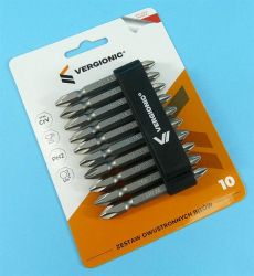 ZESTAW BITÓW KRZYŻ. PH2 65mm/17mm 10-SZT