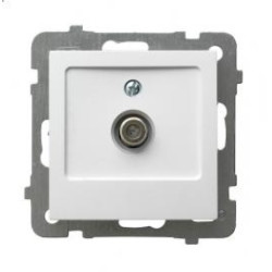 AS biały GPA-1GF/m/00 Gniazdo SAT 1 x typu F OSPEL