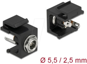 86850 Keystone Module DC 5.5 x 2.5 mm female black